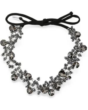 Maria Calderara Necklace Crystal Long "Graphite" - Black