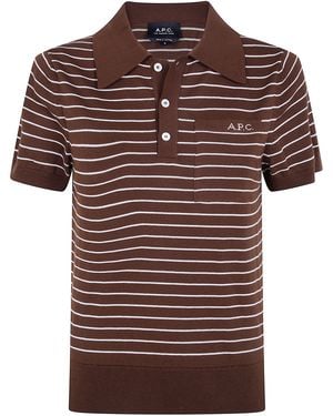 A.P.C. A. P.C. Polo Shirt 100% Cotton "Aline" - Brown