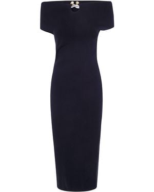 Alberta Ferretti Dress Viscose Stretch "Midi Dress" - Blue