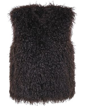 MICHAEL Michael Kors Faux Fur Vest - Black