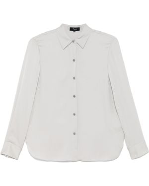 Theory Camicia Taglio Straight - Bianco