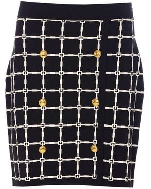 Elisabetta Franchi Mini Knit Skirt - Blue
