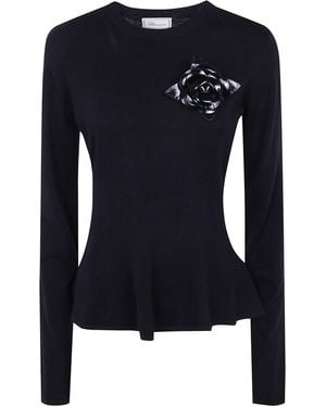 Blumarine Wool Jumper Godet - Blue