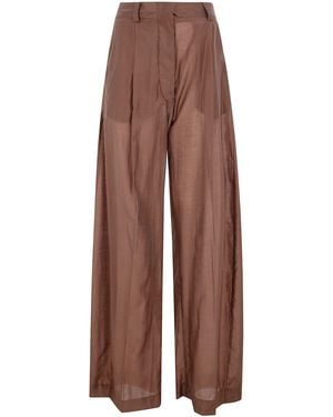 Thelatest "Billie" Light Mussola Trousers - Brown