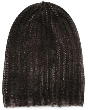 Avant Toi Hat Hand Painted Corn Cob Stitch - Black