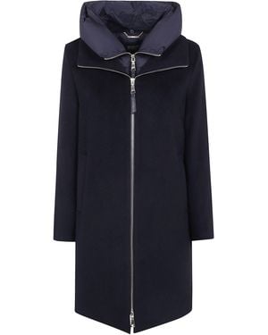 Seventy Windbreaker Nylon Details Coat - Blue
