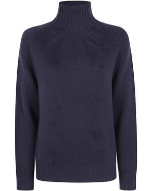 Rossopuro Maglione Manica Lunga "Turtle Neck" - Blu