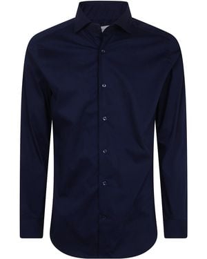 Tintoria Mattei 954 Camicia Popeline "Classic" - Blu