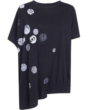 Y's Yohji Yamamoto Asymmetry Oversized T-Shirt - Blue