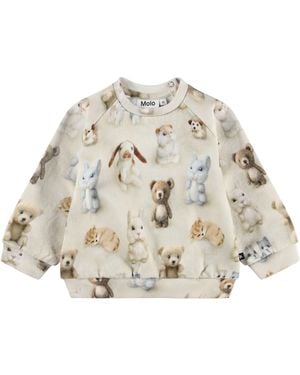 Molo Sweatshirt "Felted Friends" - Natural