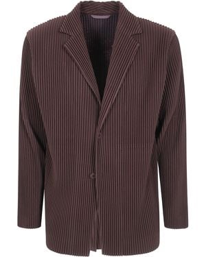 Homme Plissé Issey Miyake Jacket Pleated "Tailored Pleats" - Brown