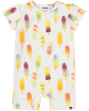 Molo "Finn" Short Legs Bodysuits - White