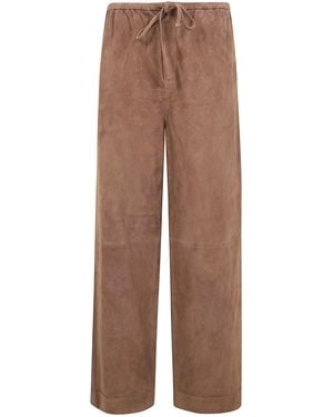 By Malene Birger "Joanni Suede" Wide Leg Trousers - Green
