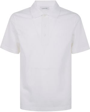 Lanvin Polo Con Ricamo Logo - Bianco