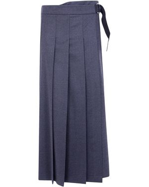 P.A.R.O.S.H. P. A.R. O.S. H. Skirt Wool "Ludy" - Blue