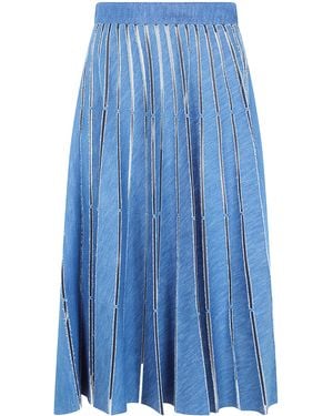 Twinset Round Midi Skirt - Blue