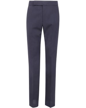 Tom Ford Straight Pants "3 Ply Fresco Flat Front Straight Pant" - Blue