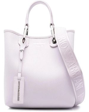 Emporio Armani Polyurethane Shopping Bag - Gray