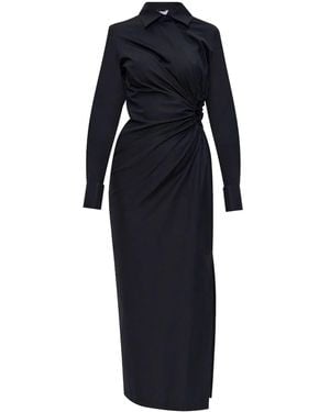 Max Mara Tailored Dress With Twist Detail - Blue