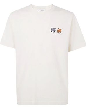 Maison Kitsuné Double Bold Fox Head Comfort Tee-Shirt - White
