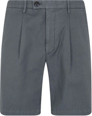 Michael Coal Cotton & Linen Bermuda Pants - Gray