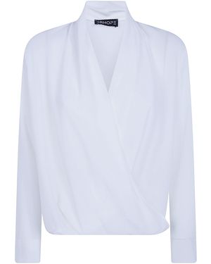 DR. HOPE Shirt Silky "Classic Twist Shirt" - White