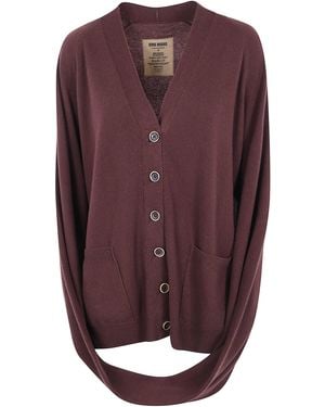 Uma Wang Cardigan Con Avvolgimento "Wrap" - Viola