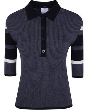 Mantu Sweater Striped Sleeve "Ag0003.G30 091" - Blue