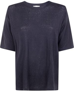 Ma'ry'ya Lino Stretch T-Shirt - Blue