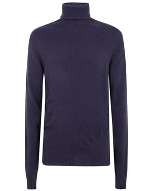 MD75 Cashmere Turtle Neck Jumper - Blue