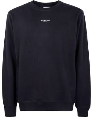 Drole de Monsieur Le Sweatshirt Slogan Classique Maglione Girocollo - Nero