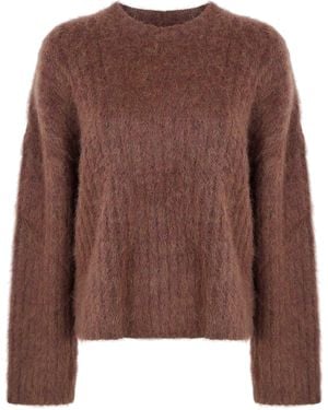 Uma Wang Top Crew Neck "Uw240 Mustard" - Brown