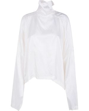 Rick Owens "Jumbo Tabard Cropped" Top - White