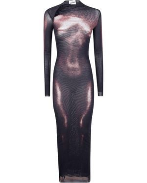 Jean Paul Gaultier Body Dust" Print Dress - Black