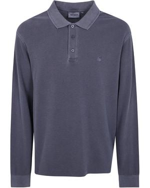 Carhartt Long-Sleeve Shirt "Waffle Rugby" - Blue
