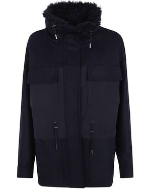 Mantu Cappotto Con Cappuccio "Peacoat" - Blu