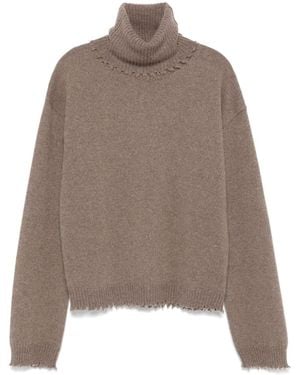 Uma Wang High Neck Top - Brown