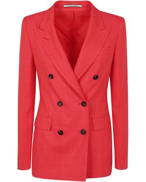 Tagliatore Double-Breasted Blazer With-Tone Buttons - Red
