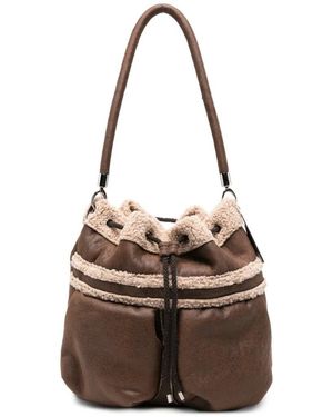 La Milanesa Handbag Main Handle "Lucilla" - Brown