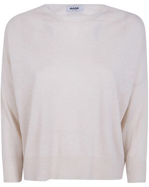 Base London Round Neck Jumper - Natural
