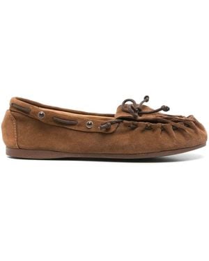 P.A.R.O.S.H. Fringes Loafer Shoes - Brown