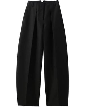 Jacquemus "Le Pantalon Ovalo" Wide Leg Pants - Black