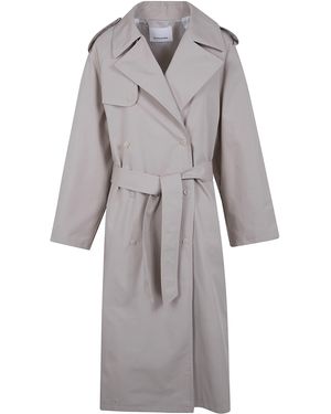 Frankie Shop "Riva" Cotton Trench Coat - White