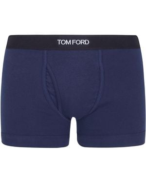 Tom Ford Underwear Boxer Briefs "Cotton Stretch Jersey" - Blue