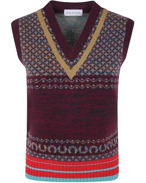 Dries Van Noten Cashmere Top "Toque" - Red