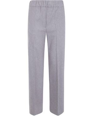 D.exterior D. Exterior Pants Wide Leg "Flannel Wide Leg Trousers" - Gray
