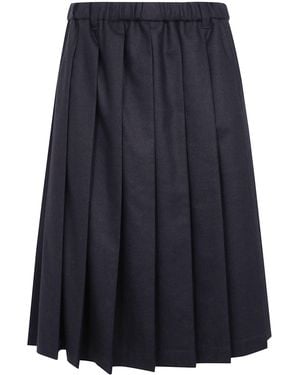 Aspesi Classic Midi Skirt - Blue