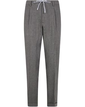 Barba Napoli "Roma" Chino Trousers - Grey