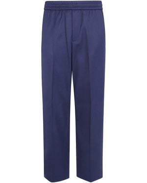 Golden Goose Trousers Jogging Wool Blend "Golden M's Lennon" - Blue