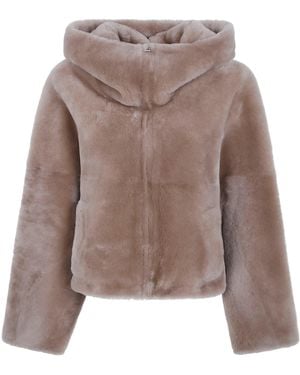 Blancha Giacca Merino Shearling "Hazelnut" - Marrone